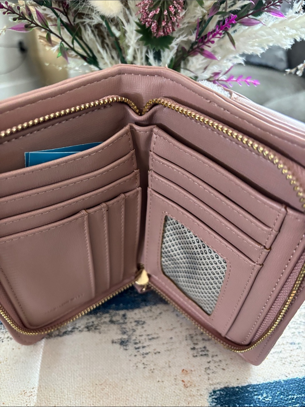 Madison West Small Dusty Pink Bow Crossbody Bag with Gold Hardware - Picture 6 of 10